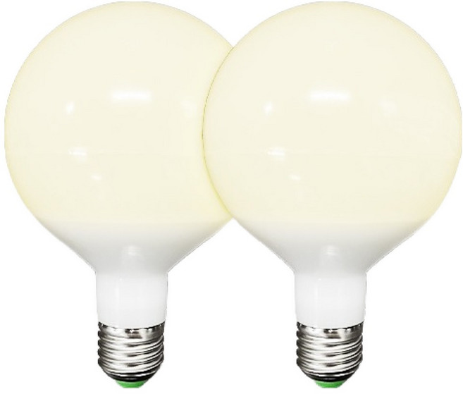 가온엘이디 LED 볼전구 롱타입 12W, 전구색, 2개