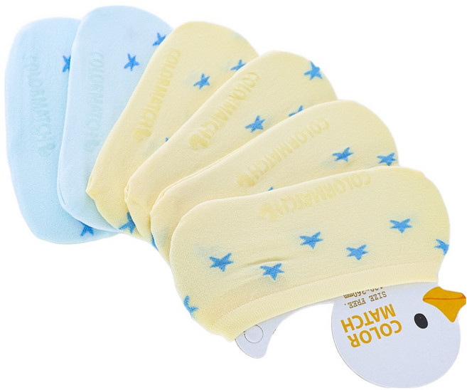 컬러매치 여성용 갓성비 매직덧신 스타 6켤레 세트