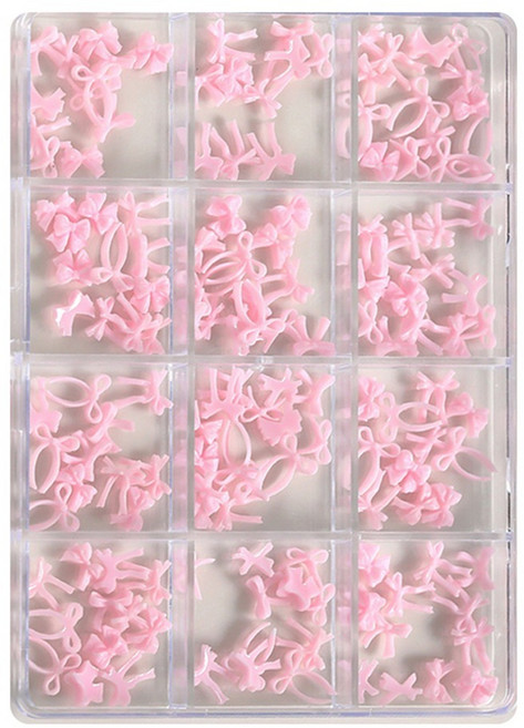 바르나 미니 리본 B타입 12칸 파츠 세트, 1세트, 핑크