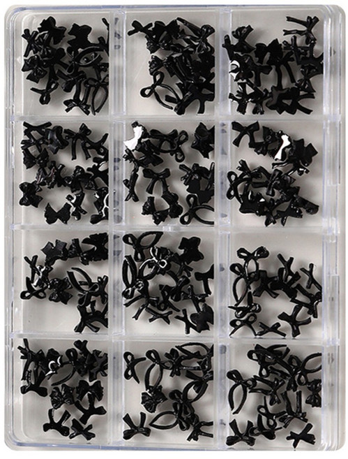 바르나 미니 리본 A타입 12칸 파츠 세트, 1세트, 블랙
