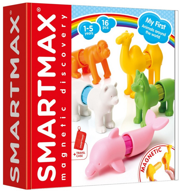 SMARTMAX 磁力接接棒 動物樂園, 混和顏色, 1套