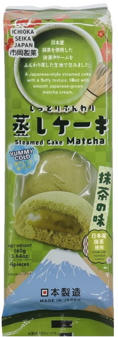 이치오카세이카 촉촉 스팀케이크 말차맛, 160g, 1개