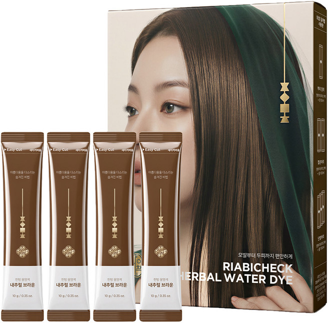 10위 - 제이숲 리아비책 한방 물염색제 4p, 내추럴 브라운, 1개