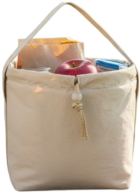 알럽홈 스트링 심플 생활방수 도시락가방 L262-0189, 크림베이지, 1개