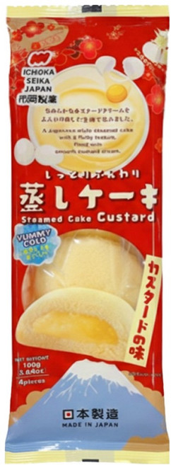 이치오카세이카 촉촉 스팀케이크 커스터드맛, 160g, 1개