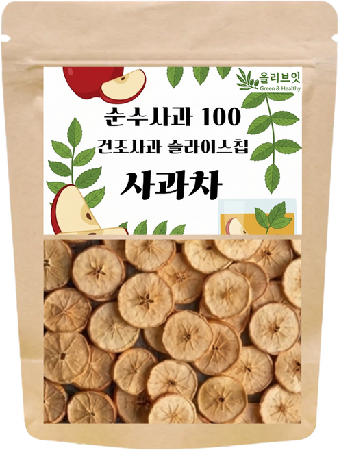올리브잇 순수사과100 건조 슬라이스칩 사과차, 30g, 1개, 1개입