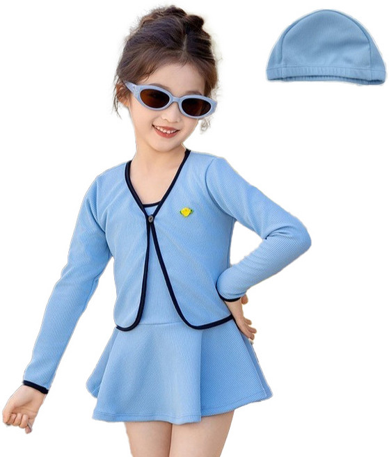 스타빈 미니플라워 투피스 수영복 세트