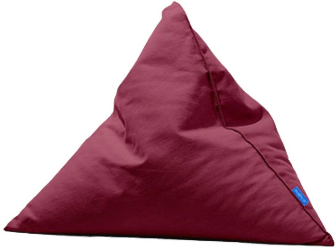 폴리몰리 코튼 빈백 삼각 쿠션 301C, 버건디