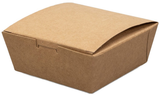 제이팩토리 사이드메뉴 박스 포장용기 경사형 크라프트, 50개, 1개입