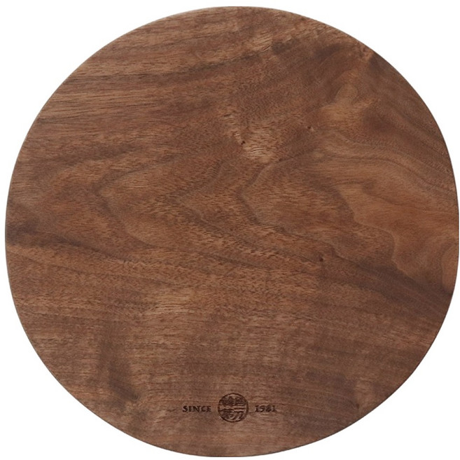 한국제일도 통원목 플레이팅 양면 나무 도마 원형, 월넛, 1개