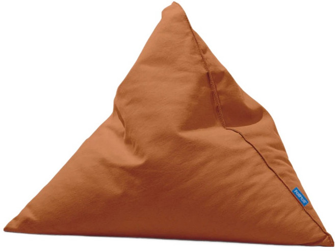 폴리몰리 코튼 빈백 삼각 쿠션 301C, 카멜 브라운
