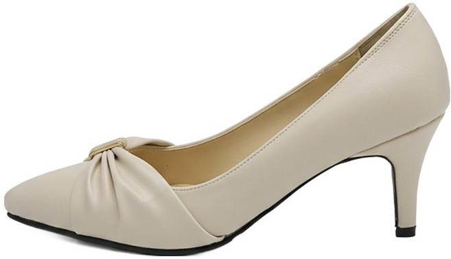 잭앤질 여성용 엘레강스 골드포인트 발편한 셔링 펌프스 7cm JA6197