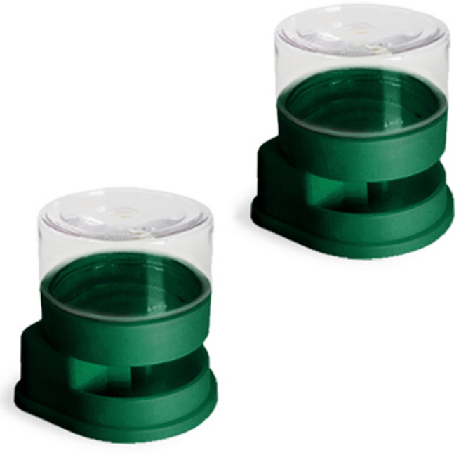 두렙 도마뱀 자동급수기 소형, 다크그린, 2개