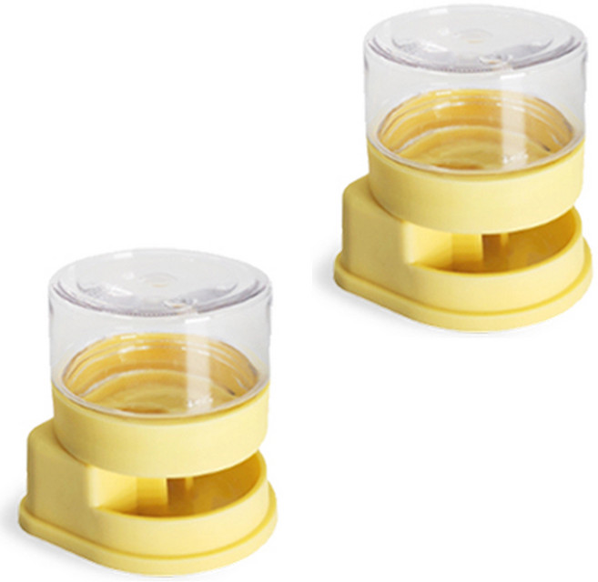 두렙 도마뱀 자동급수기 소형, 옐로우, 2개