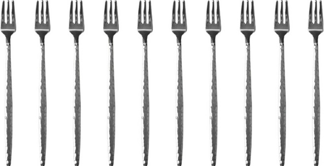 윌리브 국내산 304스텐 마므레 티포크 중, 실버, 10개