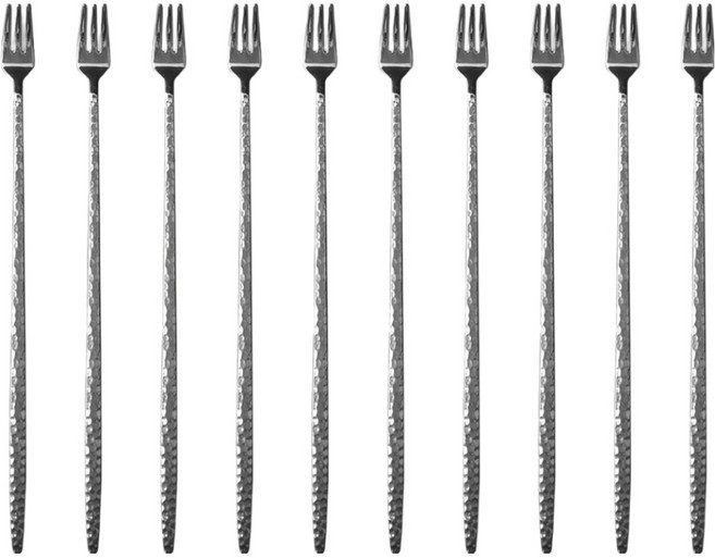 윌리브 국내산 304스텐 마므레 티포크 롱, 실버, 10개