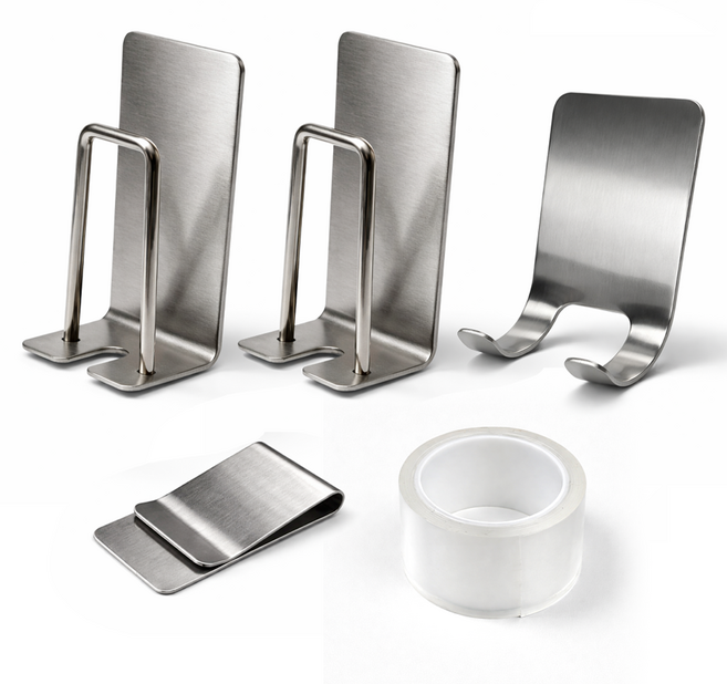 이고다 스텔라 올 스텐 304 칫솔걸이 세트, 실버, 1개