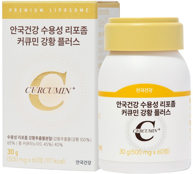 안국건강 수용성 리포좀 커큐민 강황 플러스 30g, 1개, 60정