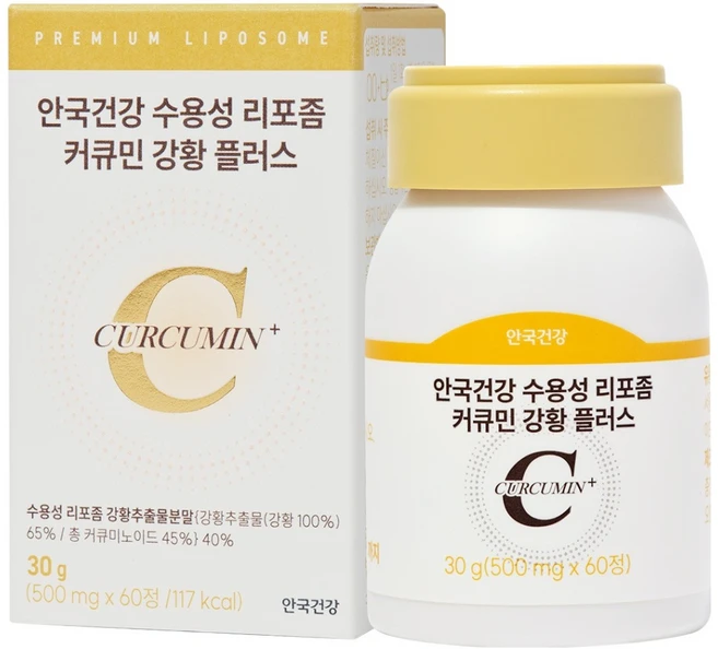 안국건강 수용성 리포좀 커큐민 강황 플러스 30g, 1개, 60정 - 쿠팡