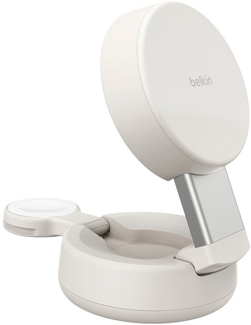 belkin 貝爾金 UltraCharge pro 2合1 折疊磁吸充電器, 沙色, 1個