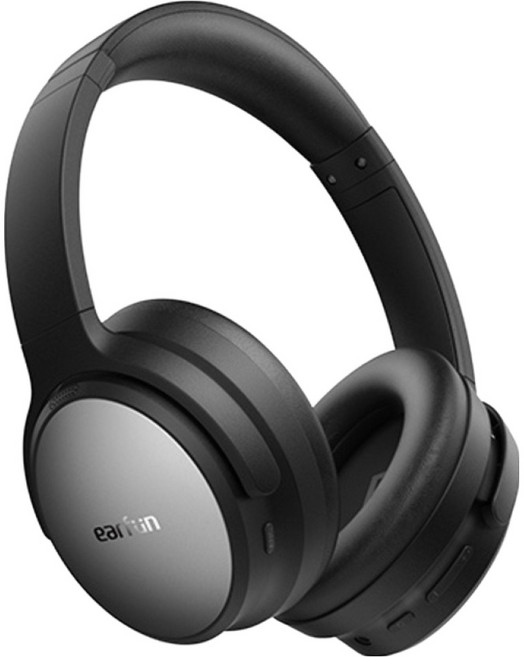 이어펀 튠 프로 VGP 40mm 드라이버 노이즈캔슬링 무선 헤드폰, 블랙, Earfun Tune Pro