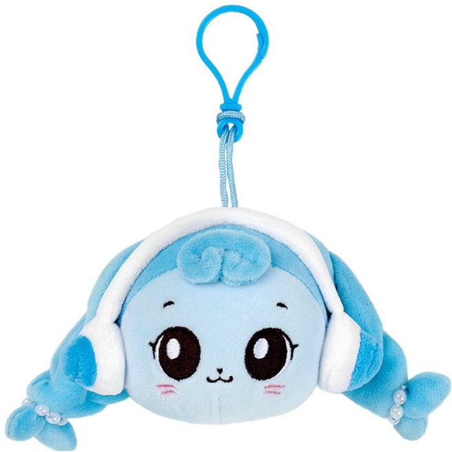 캐치티니핑 하츄생활 얼굴 봉제키링, 꾸래핑, 1개, 8cm