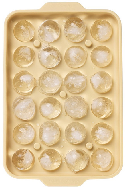 실리가든 실리콘 얼음틀 원형 24구, 크림베이지, 1개
