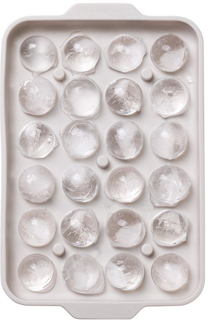 실리가든 실리콘 얼음틀 원형 24구, 라이트그레이, 1개