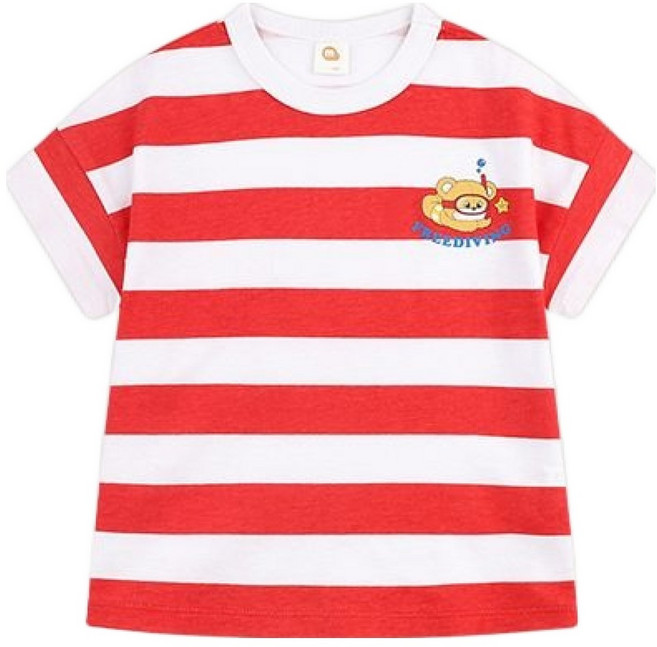 밀크마일 스노클 베어오션 스트라이프 티셔츠