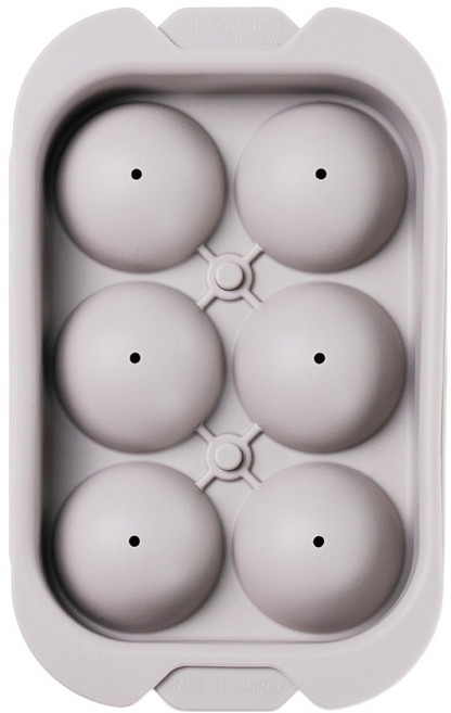 실리가든 실리콘 원형 6구 얼음틀, 얼티밋그레이, 1개