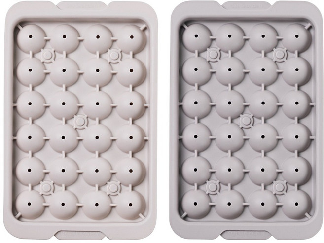 실리가든 실리콘 얼음틀 원형 24구, 라이트그레이, 얼티밋그레이, 2개