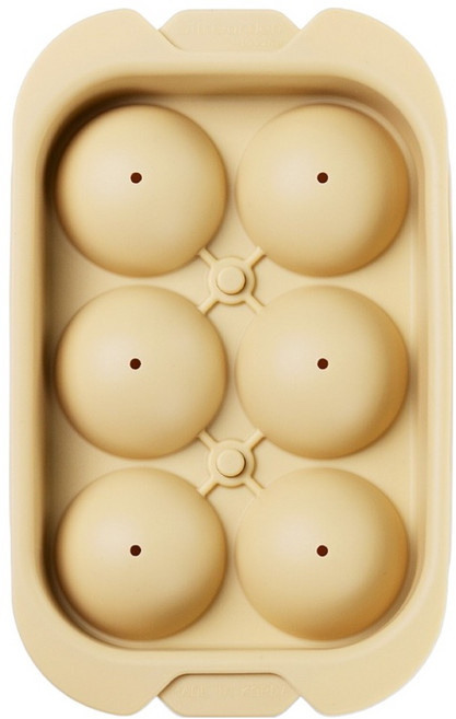 실리가든 실리콘 원형 6구 얼음틀, 크림베이지, 1개