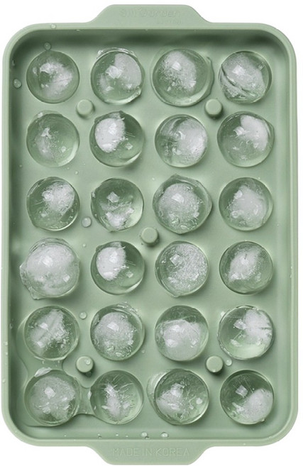 실리가든 실리콘 얼음틀 원형 24구, 포레스트그린, 1개