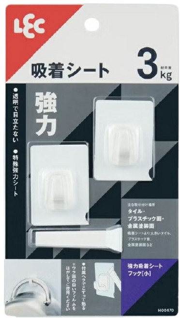 엘이씨 매직 접착 후크 3kg H-704 H00470, 화이트, 1개