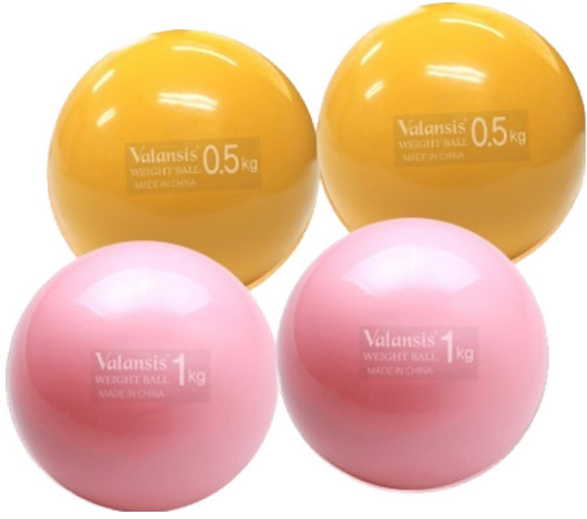 밸런시스 케이 웨이트볼 2종 x 2p 세트, 오렌지, 핑크, 1세트, 3kg