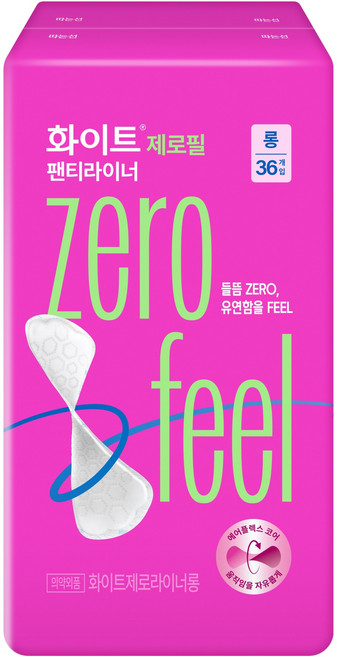 화이트 제로필 팬티라이너, 1개, 36개입, 롱