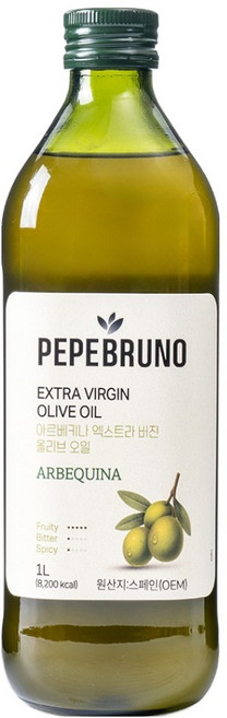 페페브루노 아르베키나 엑스트라버진 올리브오일, 1개, 1L