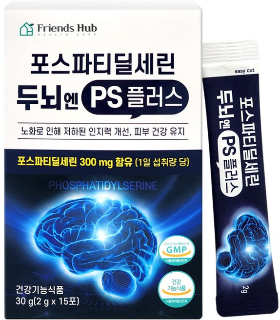프렌즈허브 포스파티딜세린 두뇌엔 PS70 플러스 15p, 1개, 30g