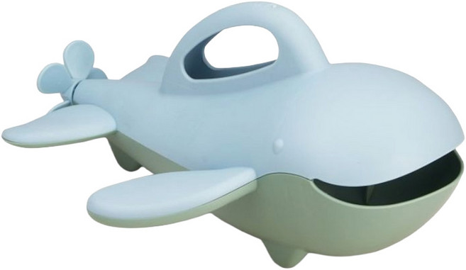 VIKINGTOYS 維京玩具 莫蘭迪色洗澡玩具 戲水鯨魚船 30-81196, 藍色, 290g, 1個