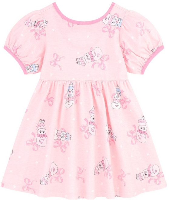 에스더버니리틀 리본 그레이스 링거 배색원피스