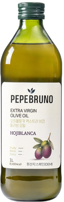 페페브루노 오히블랑카 엑스트라버진 올리브오일, 1개, 1L
