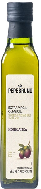 페페브루노 오히블랑카 엑스트라버진 올리브오일, 1개, 250ml