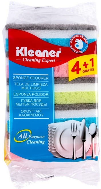 클리너 맥스 터프앤소프트 3단 수세미 5p 세트, 1세트