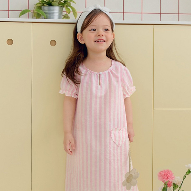 유니프랜드 모던ST 거즈 원피스 잠옷