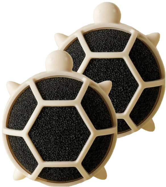 뉴토피아 거북이 먼지 반려동물 털 제거 세탁볼, 크림색, 2개