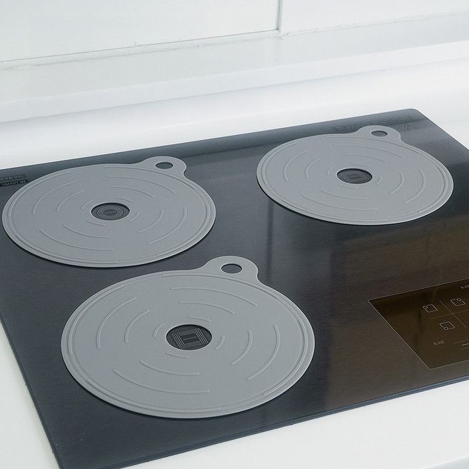 소노리떼 웨이브 인덕션 보호 매트 대형 22cm, 그레이, 3개