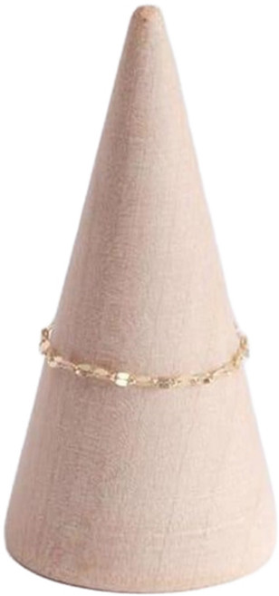 엘렌쥬얼리 여성용 14K 타이니 아몬드 체인 반지 쇼핑백