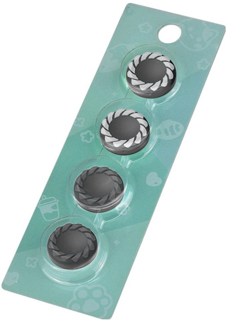 호후 닌텐도 스위치2 조이콘 프로콘2 스틱 실리콘 보호 커버 캡 4p 세트 리패, 화이트 + 블랙, 1세트