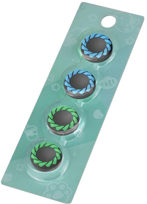 호후 닌텐도 스위치2 조이콘 프로콘2 스틱 실리콘 보호 커버 캡 4p 세트 리패, 블루 + 그린, 1세트