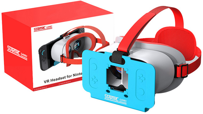 호후 닌텐도 스위치2 VR 고글 헤드셋 헤드 스트랩 스위VR, 블루화이트, 1개